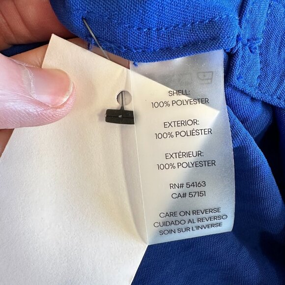 Calvin Klein NWT Royal Blue Top Dress up or Down Large - Picture 6 of 6